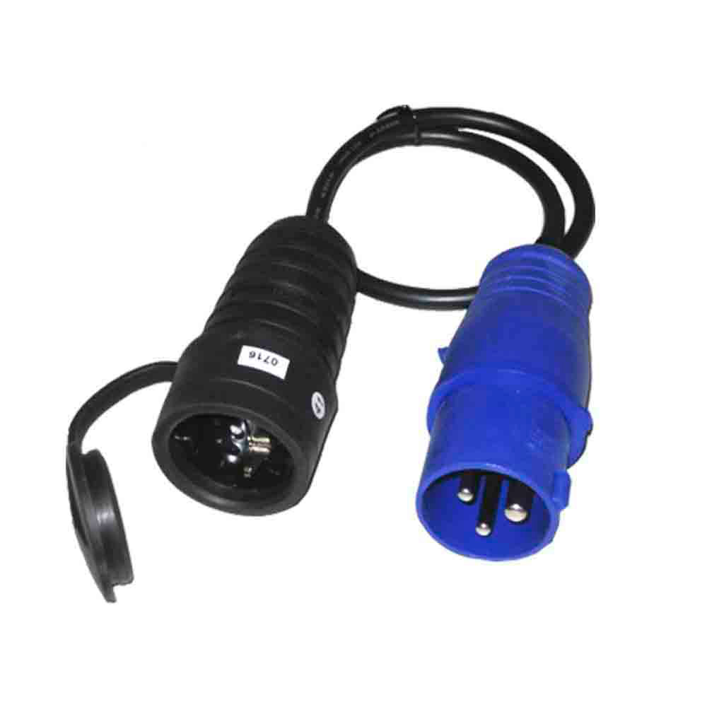 Ficha cetac + cabo + tomada t/tl 16a 250v edm