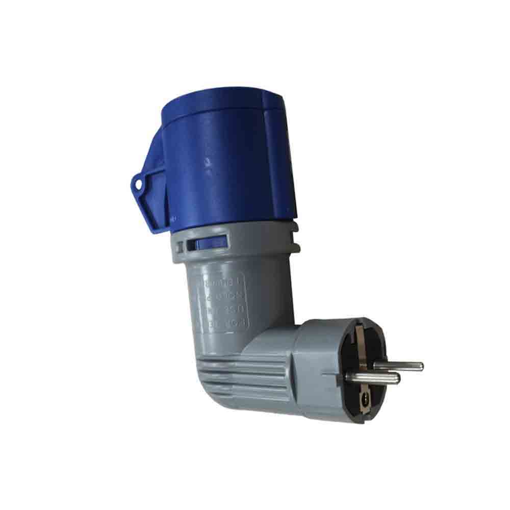 Ficha adaptador schuko a cetac 2 p+t 16a solera 904011