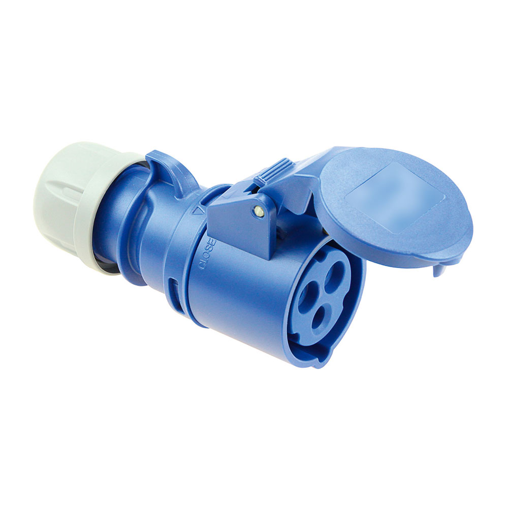 Ficha cetac 2 p+t azul 32a (retractilado) solera 903133a