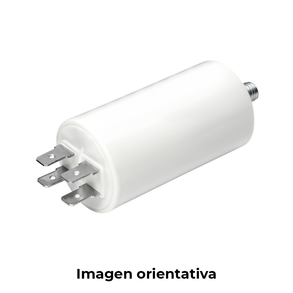 Condensador de arranque mka 1mf 5% 450v ø3 4x6 3cm com rosca m8 e faston simple 6 35 konek