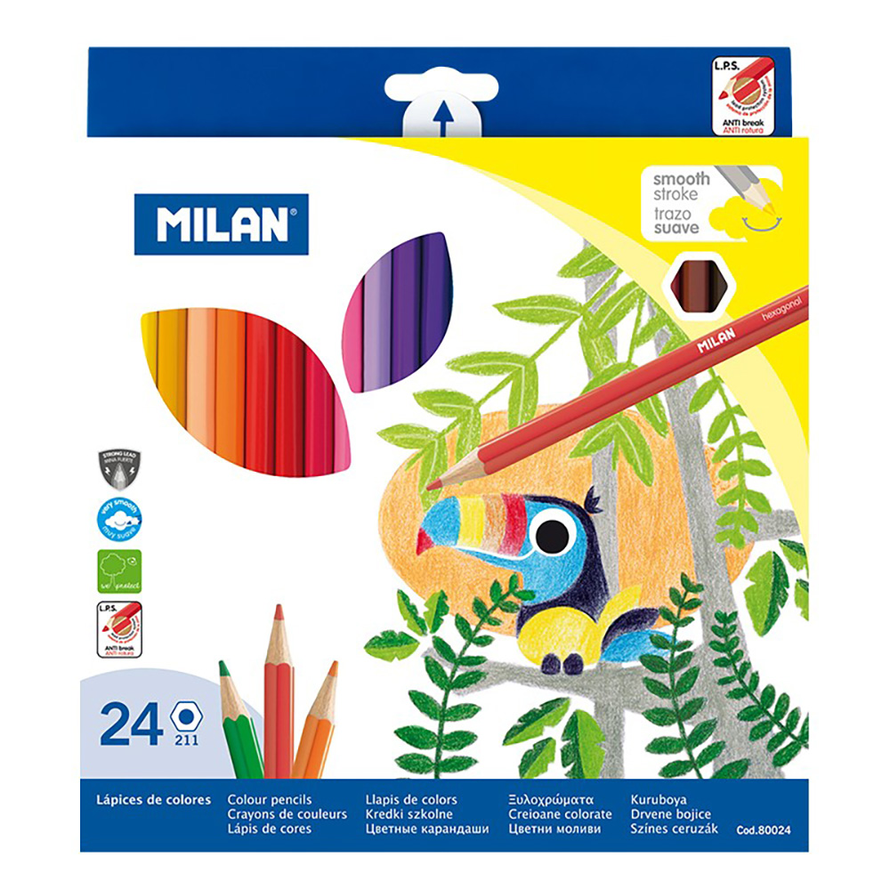 Pack 24 lapis de cores milan