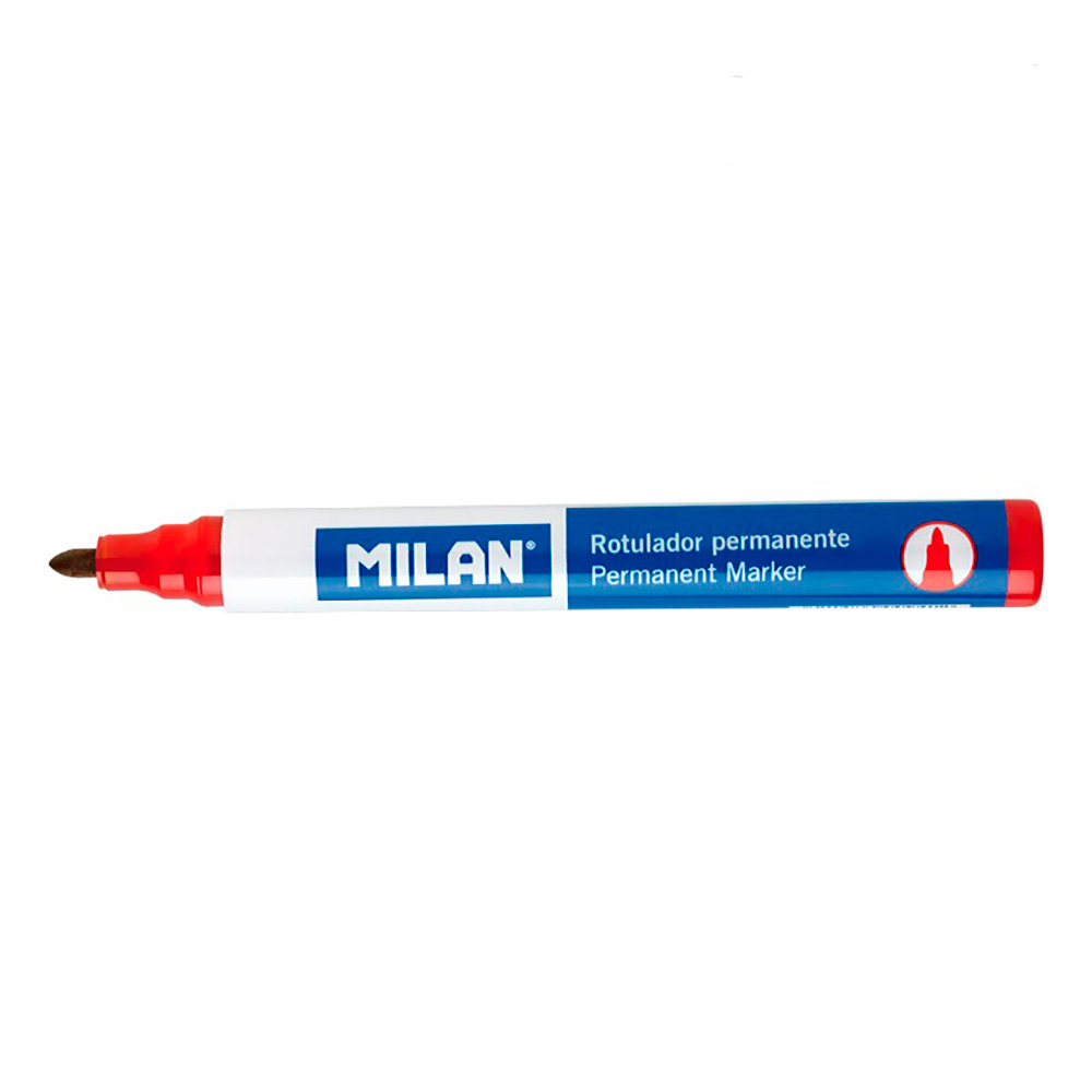 *ult.unidades* pack 12 marcadores vermelhos permanentes ponta redonda milan