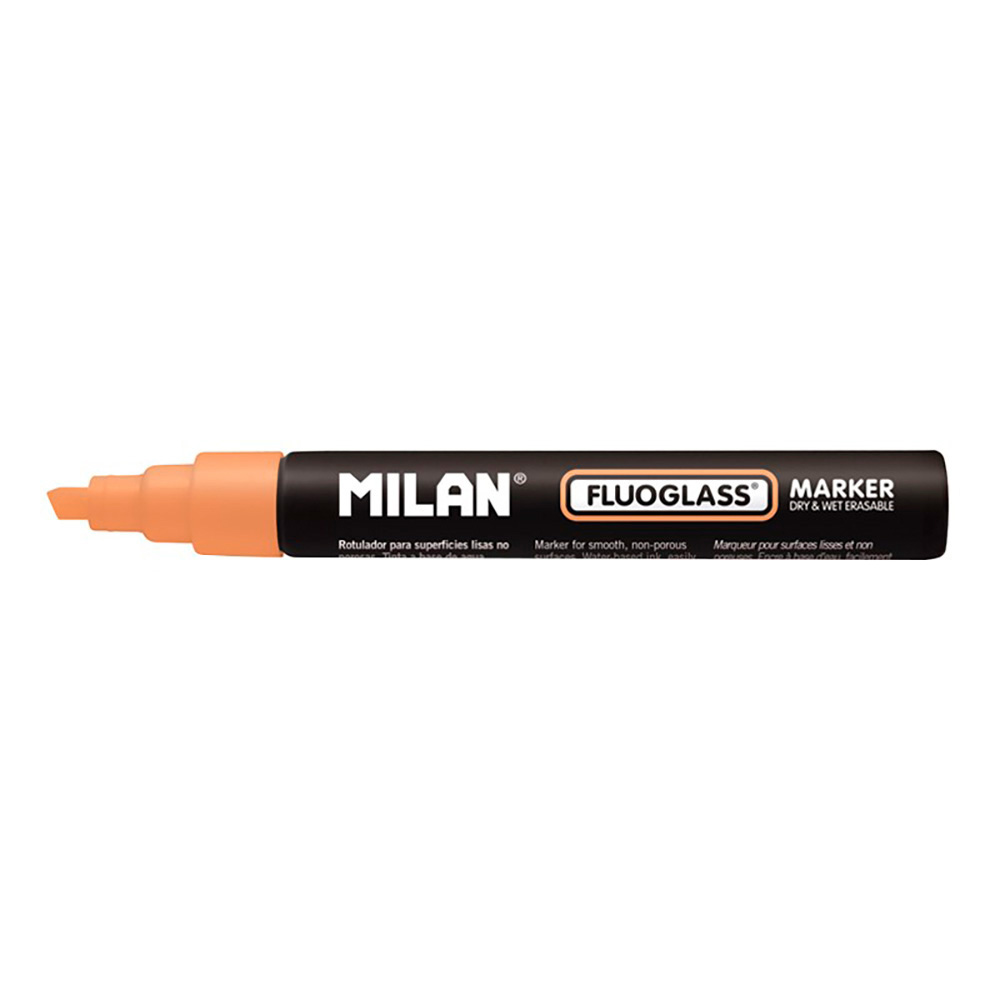 Blister marcador laranja fluoglass 2 - 4mm milan