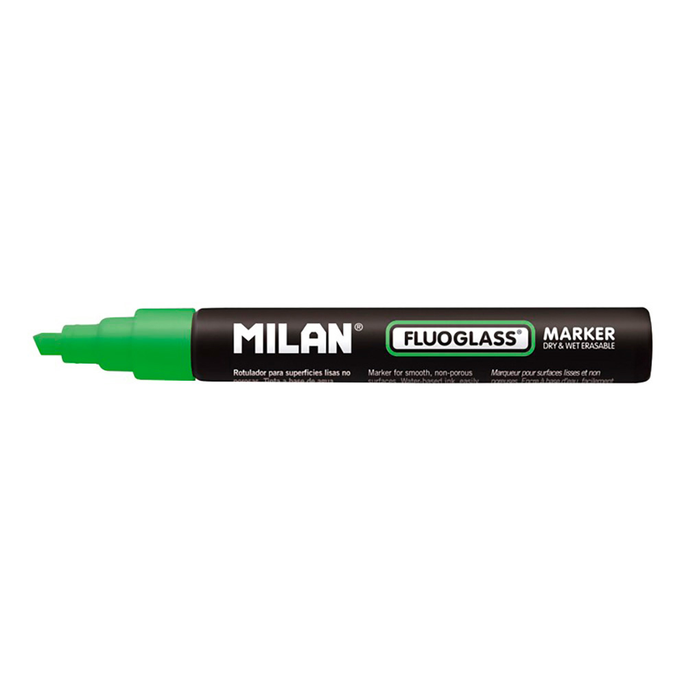 Blister marcador verde fluoglass 2 - 4mm milan