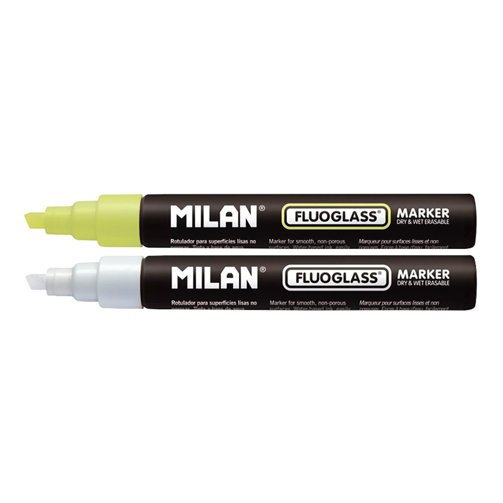 Blister marcador amarelo-branco fluoglass 2 - 4mm milan