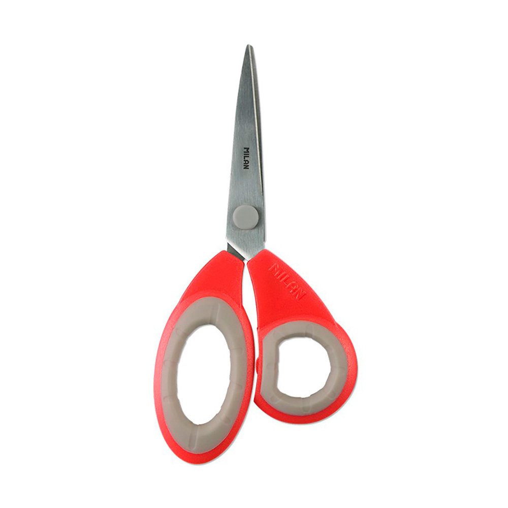 Blister tesoura escritorio vermelhas 19cm milan