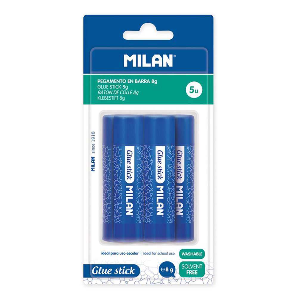 Blister 5 barras de cola 8g milan