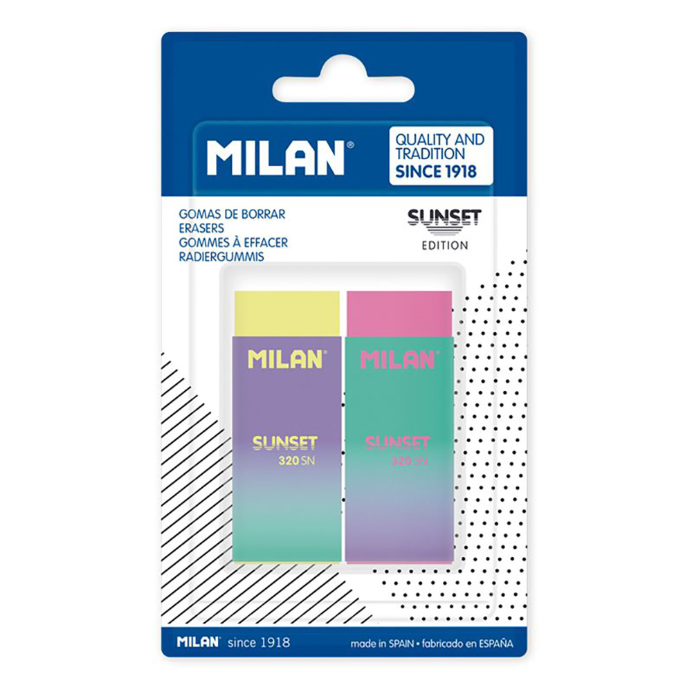 Blister 2 borracha nata® 320 edición sunset milan