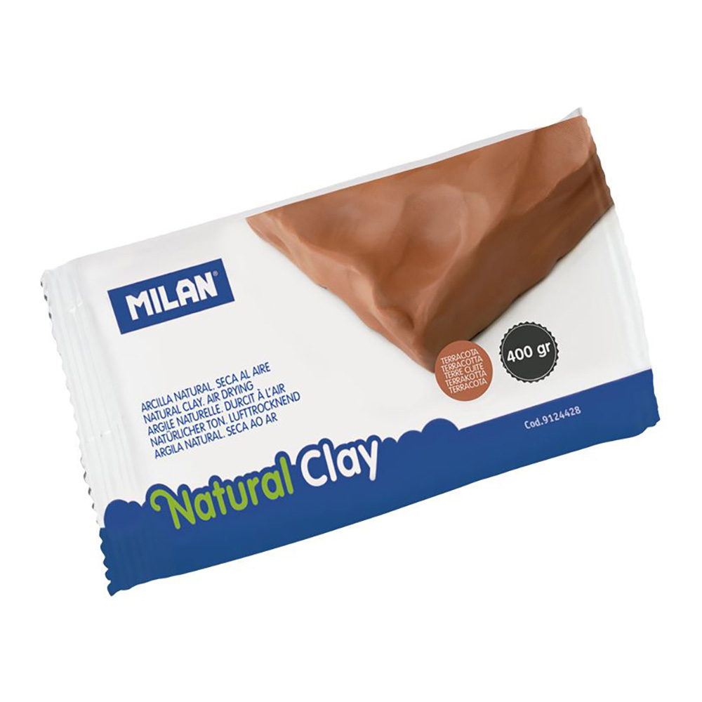 Argila natura 400g  secado ao ar cor terracota milan