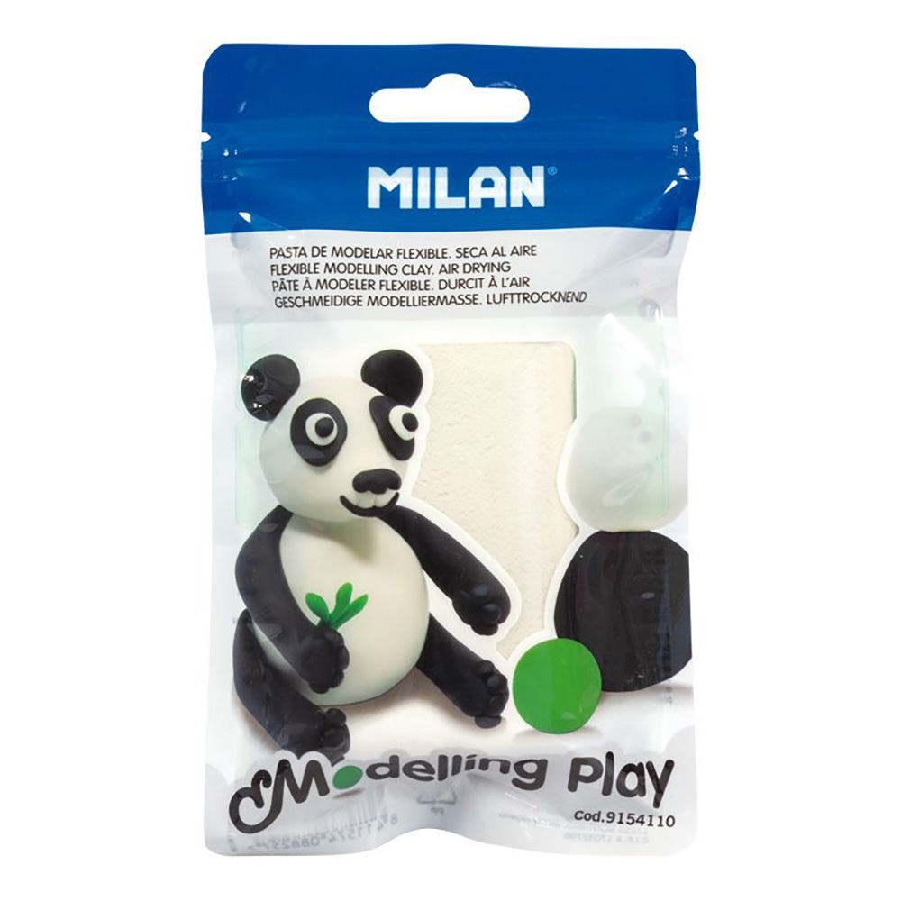 Pasta de modelar modelling play 100g seca ao ar  branco milan