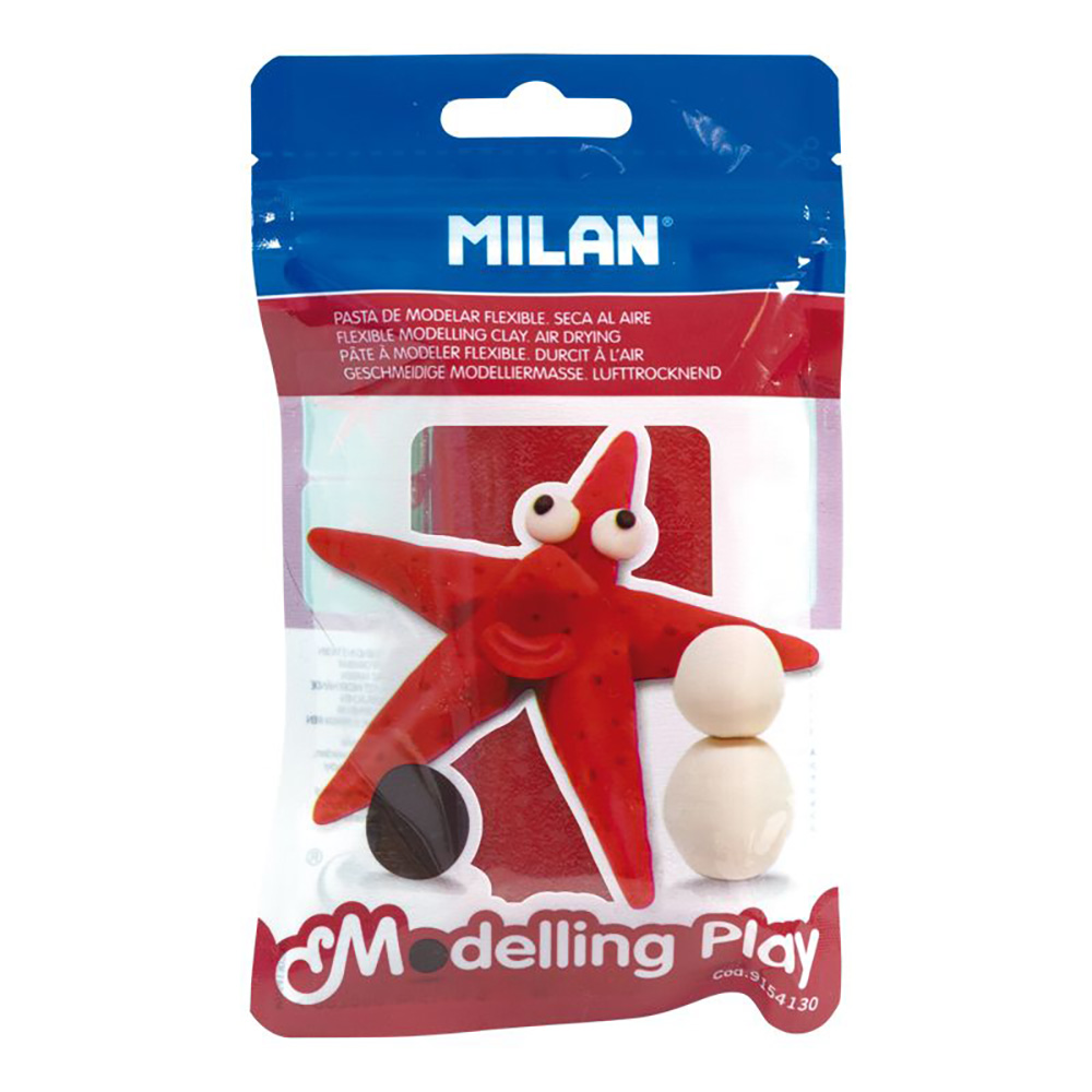 Pasta de modelar modelling play 100g seca ao ar  vermelho milan