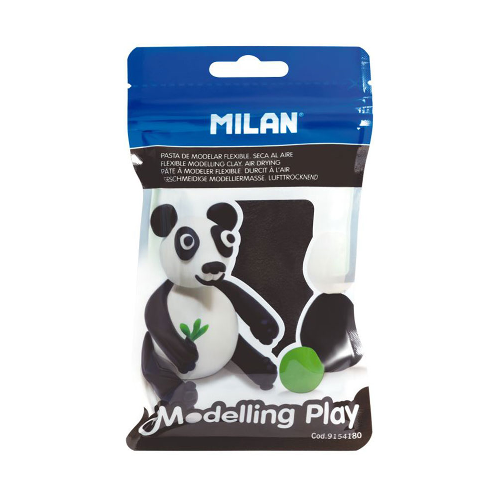 Pasta de modelar modelling play 100g seca ao ar  preto milan