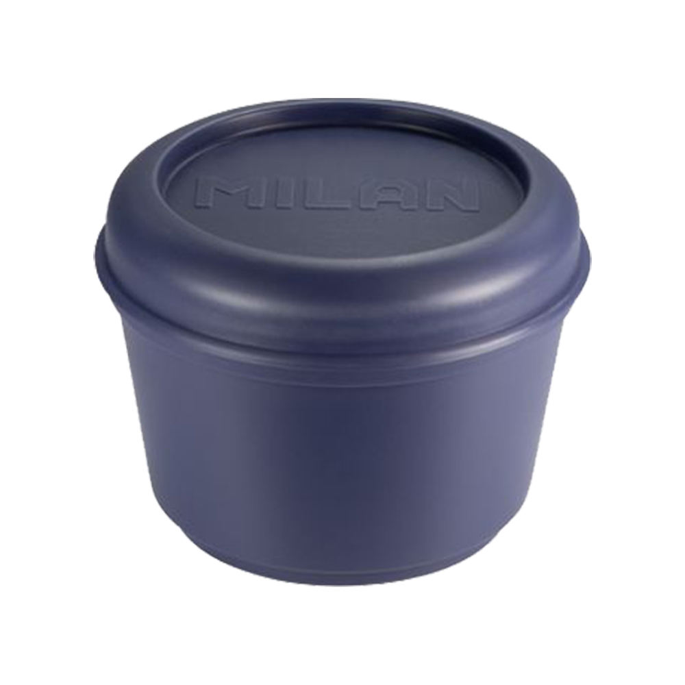 Recipiente para alimentos hermetico redondo 0 25l  tampa azul milan