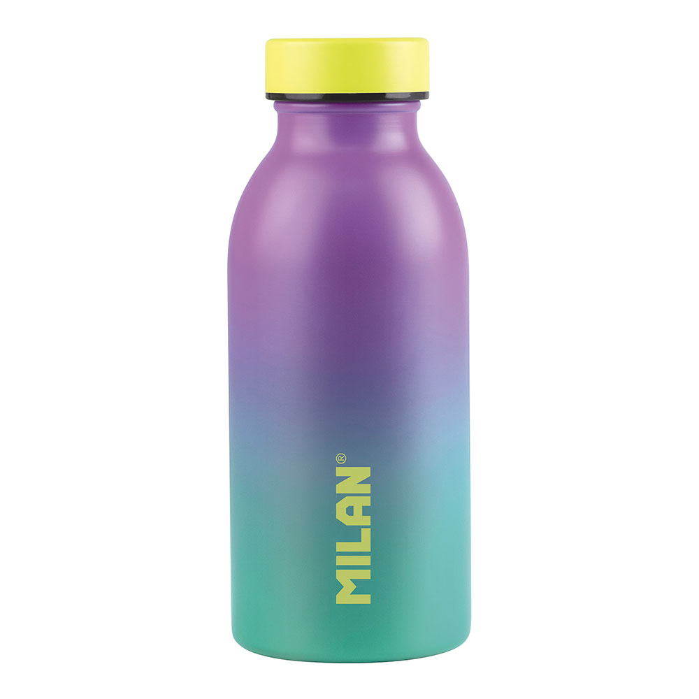 Garrafa isotermica de aço inoxidavel 304 354ml turquesa  edição sunset milan