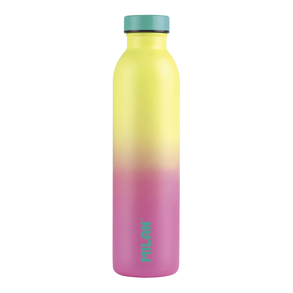 Garrafa isotermica de aço inoxidavel 304 591ml amarela