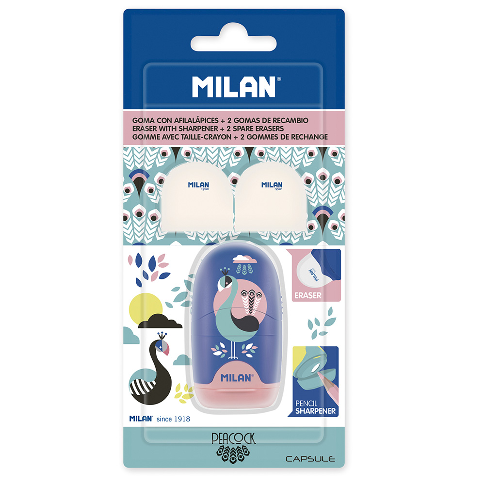 Blíster afia/borracha capsule peacock + 2 borrachas milan