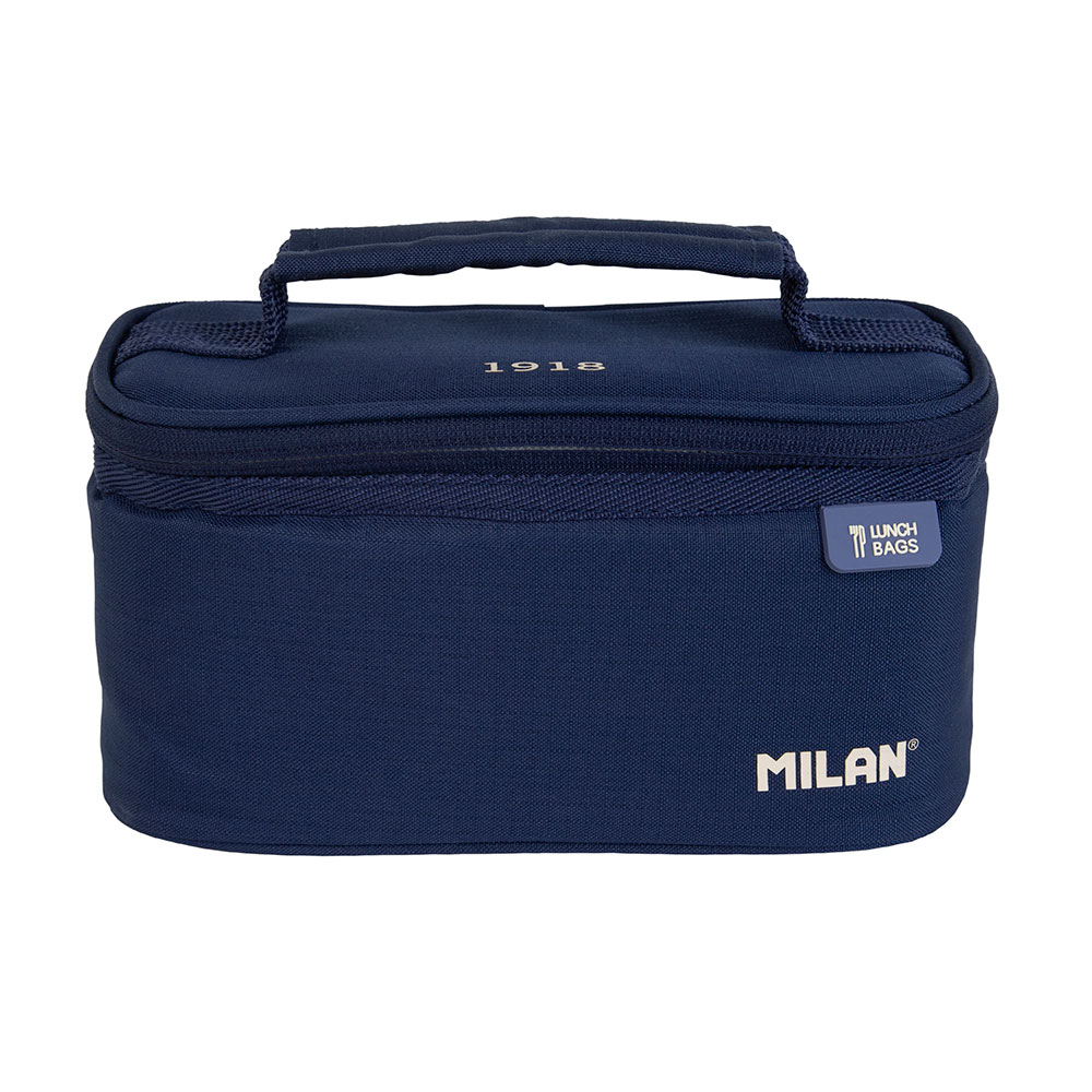 Saco térmico pequeno para alimentos com 1 recipiente (1 5l) serie 1918  azul marinho milan