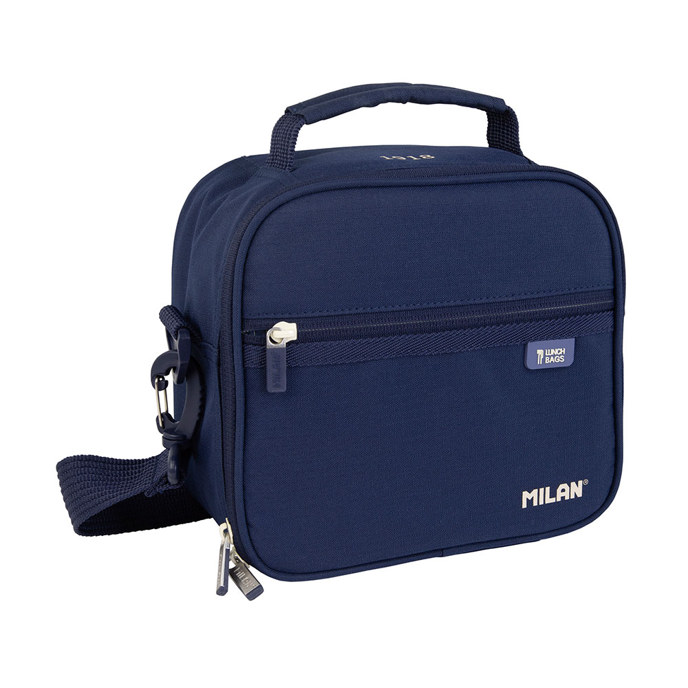 Saco térmico pequeno para alimentos com 3 recipiente (3 5l) serie 1918  azul marinho milan