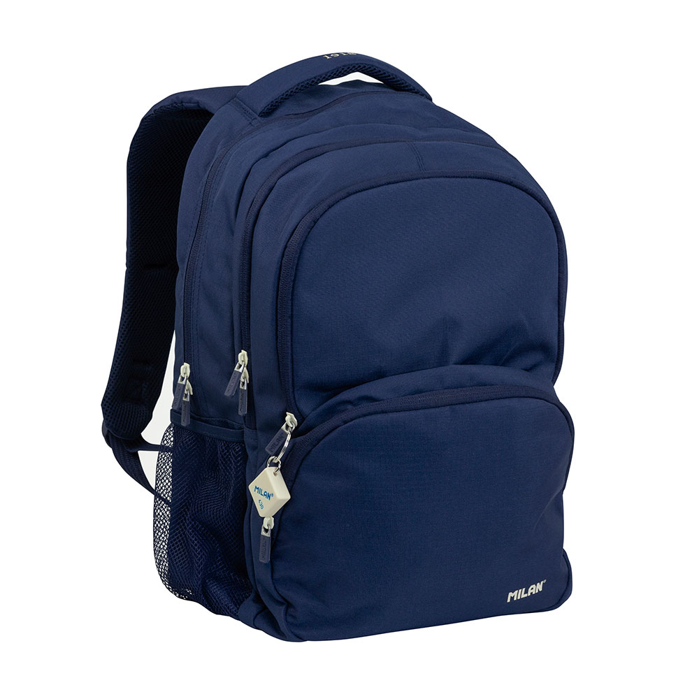 Mochila escolar 4 fecho (25l) serie 1918  azul marinho milan