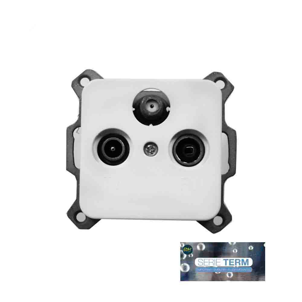 Tomada tv+fm+sat encastrar  serie term  edm (saco blíster)