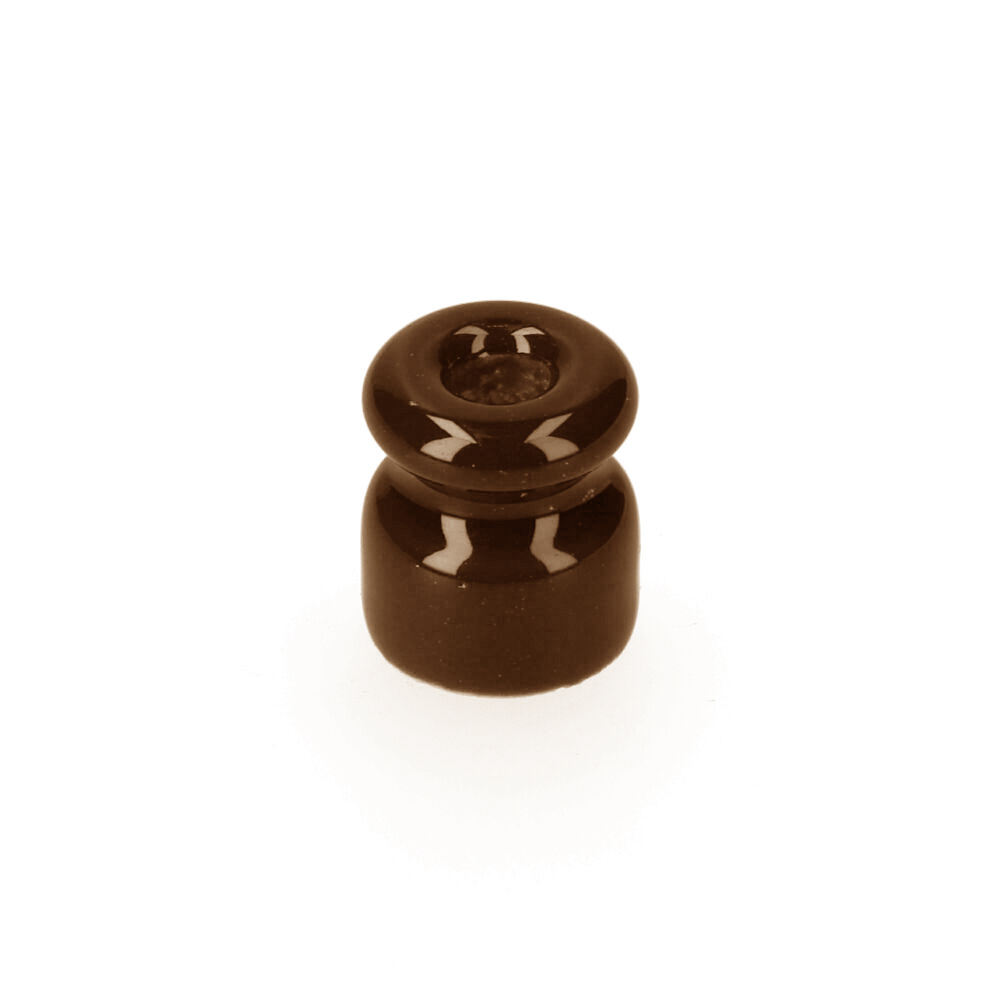 Isolador de porcelana para cabo trançado castanho edm