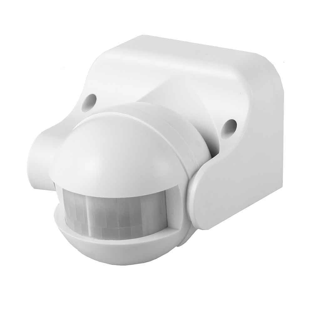 Detector de movimento com regulador noite/dia ajustável 180° ip44 branco edm