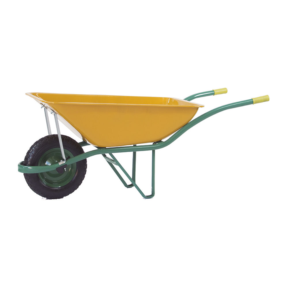 Carrinho de mão europeu pneumático 90 i amarelo c900.110 altrad