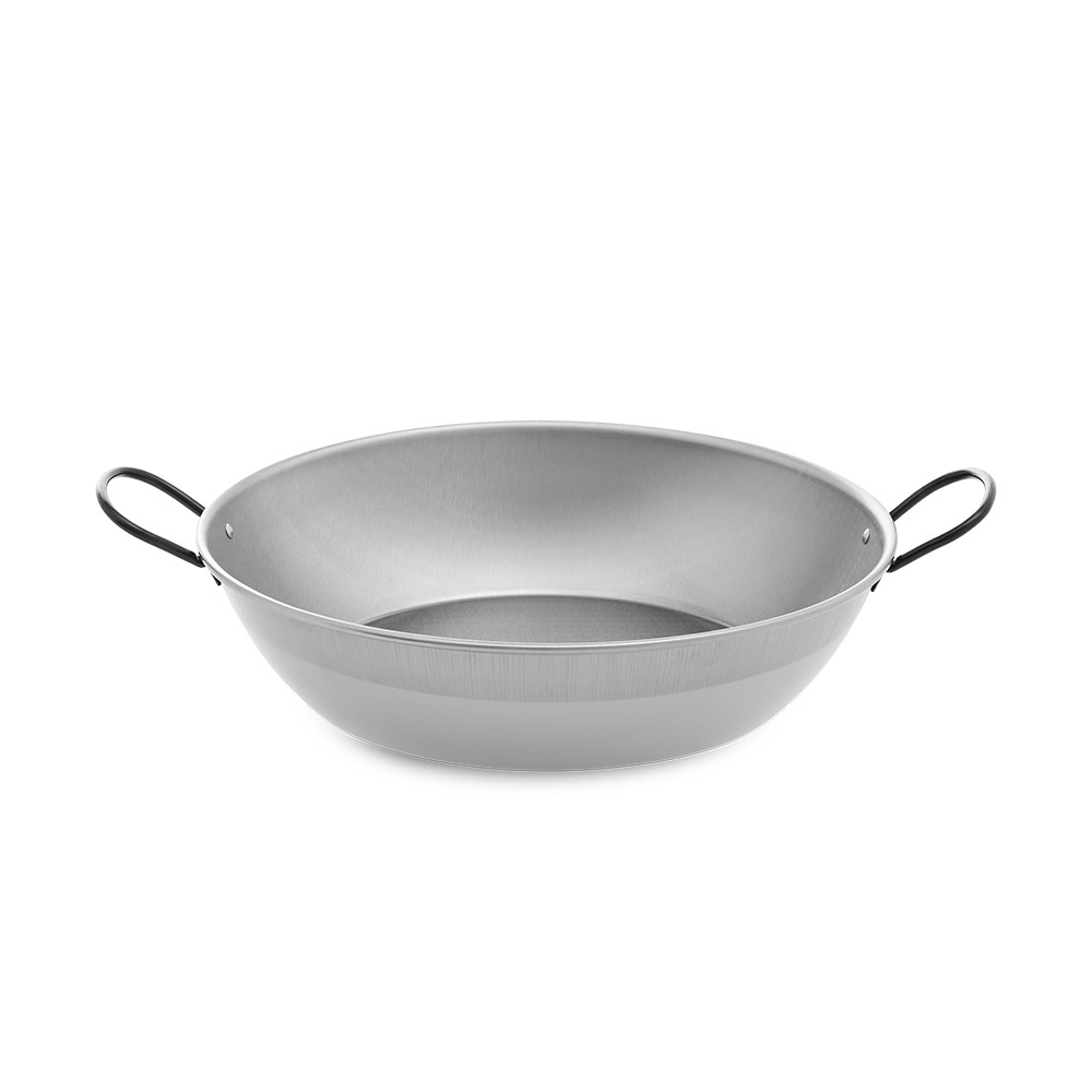 Frigideira honda polida com asas ø34cm. vaello