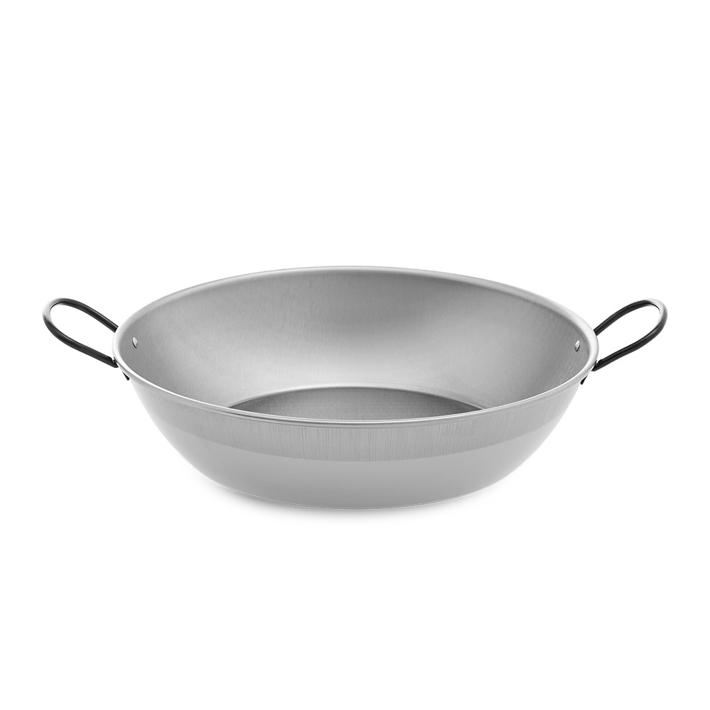 Frigideira honda polida com asas ø38cm. vaello