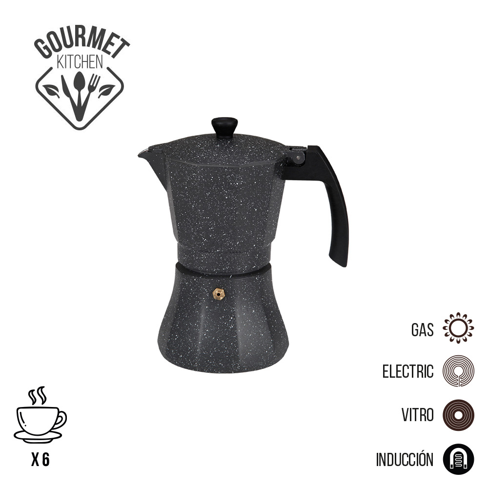 Cafeteira de alumínio 6 xícaras para indução. edm