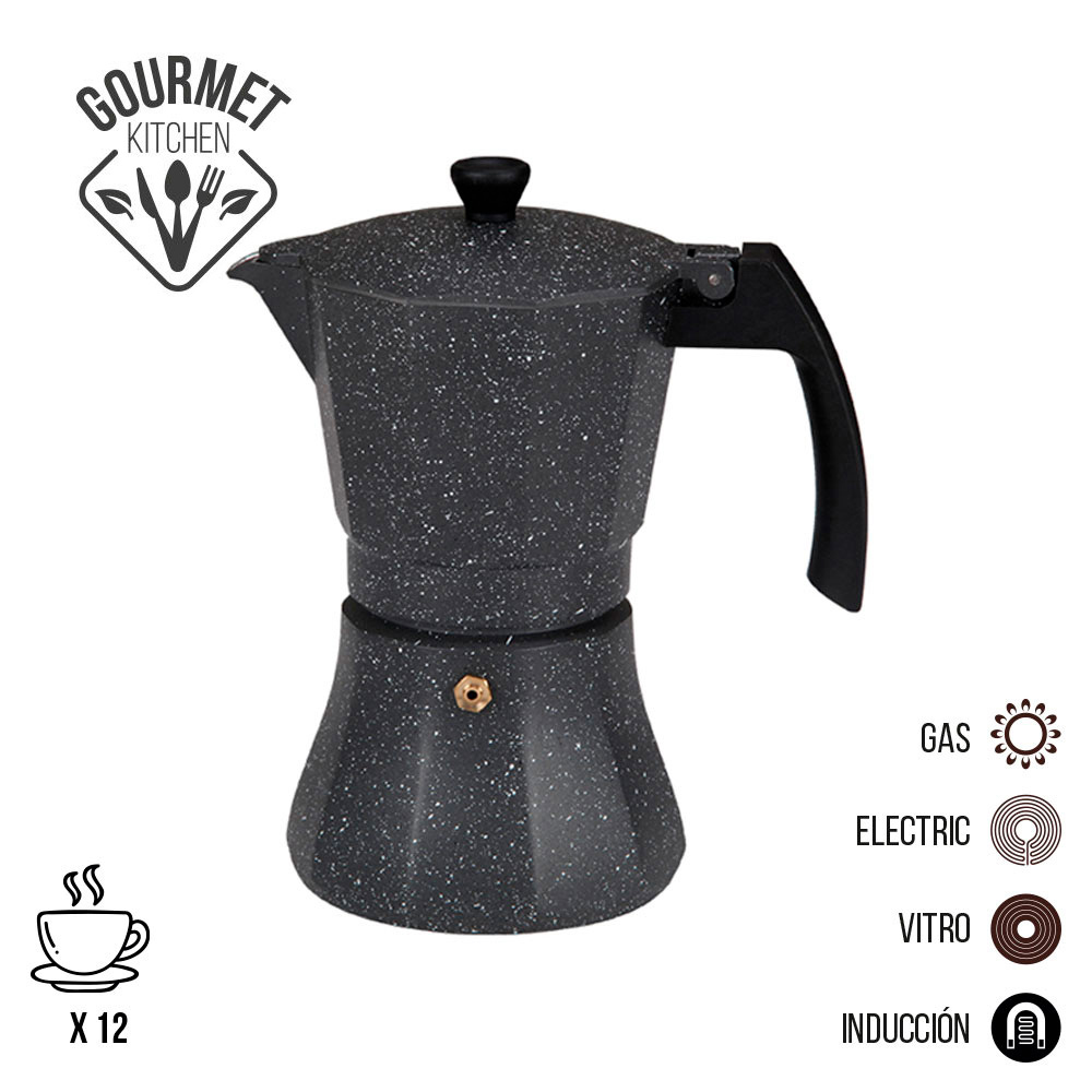 Cafeteira de alumínio 12 xícaras para indução. edm