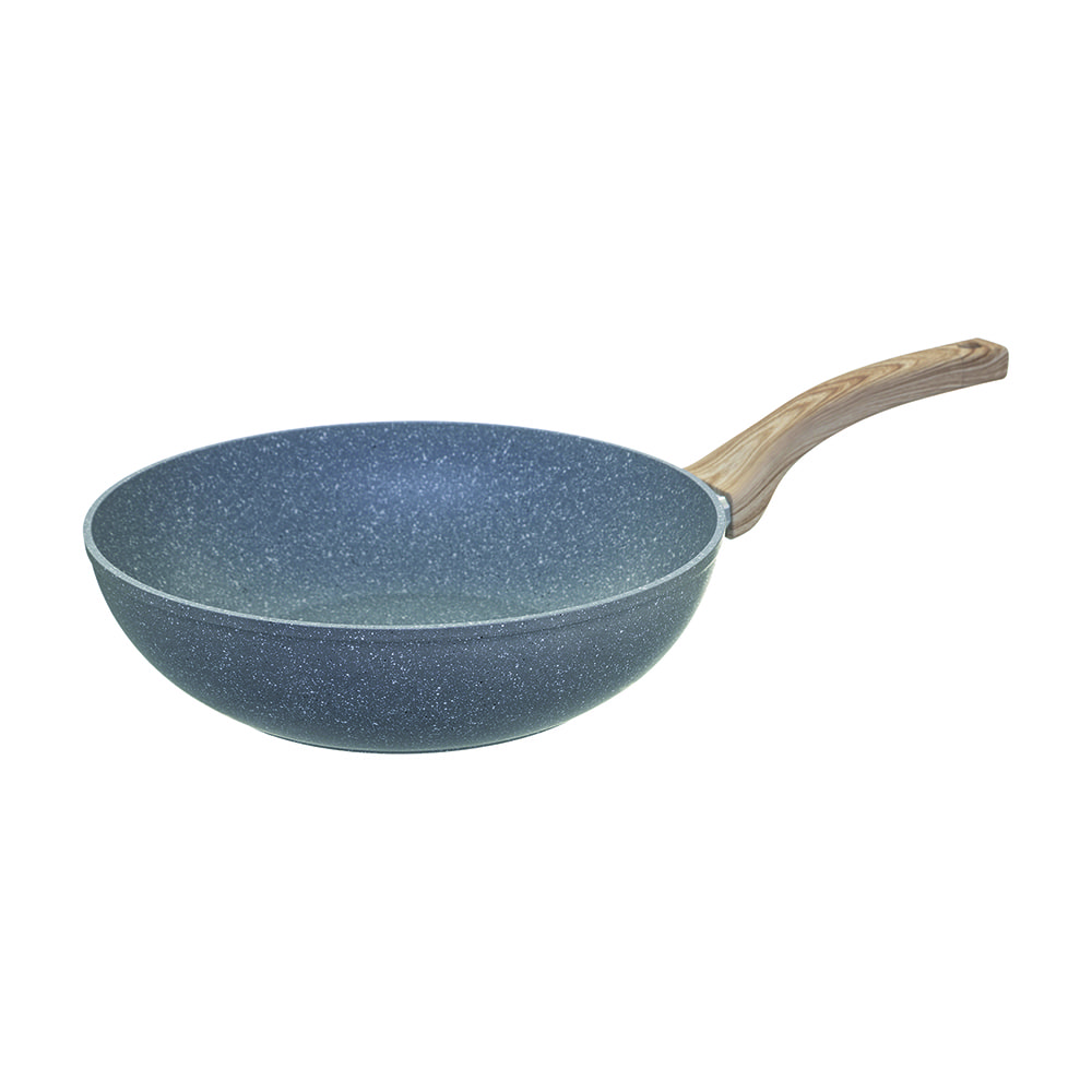 Wok aço forjado ø28cm com antideslizante cerâmico combinado. modelo nature