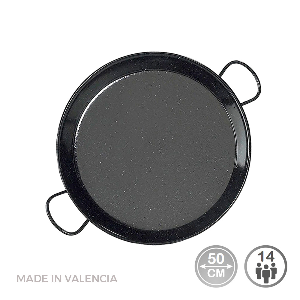 Frigideira para paelha tradicional em aço esmaltado ø50cm (14 pessoas). vaello