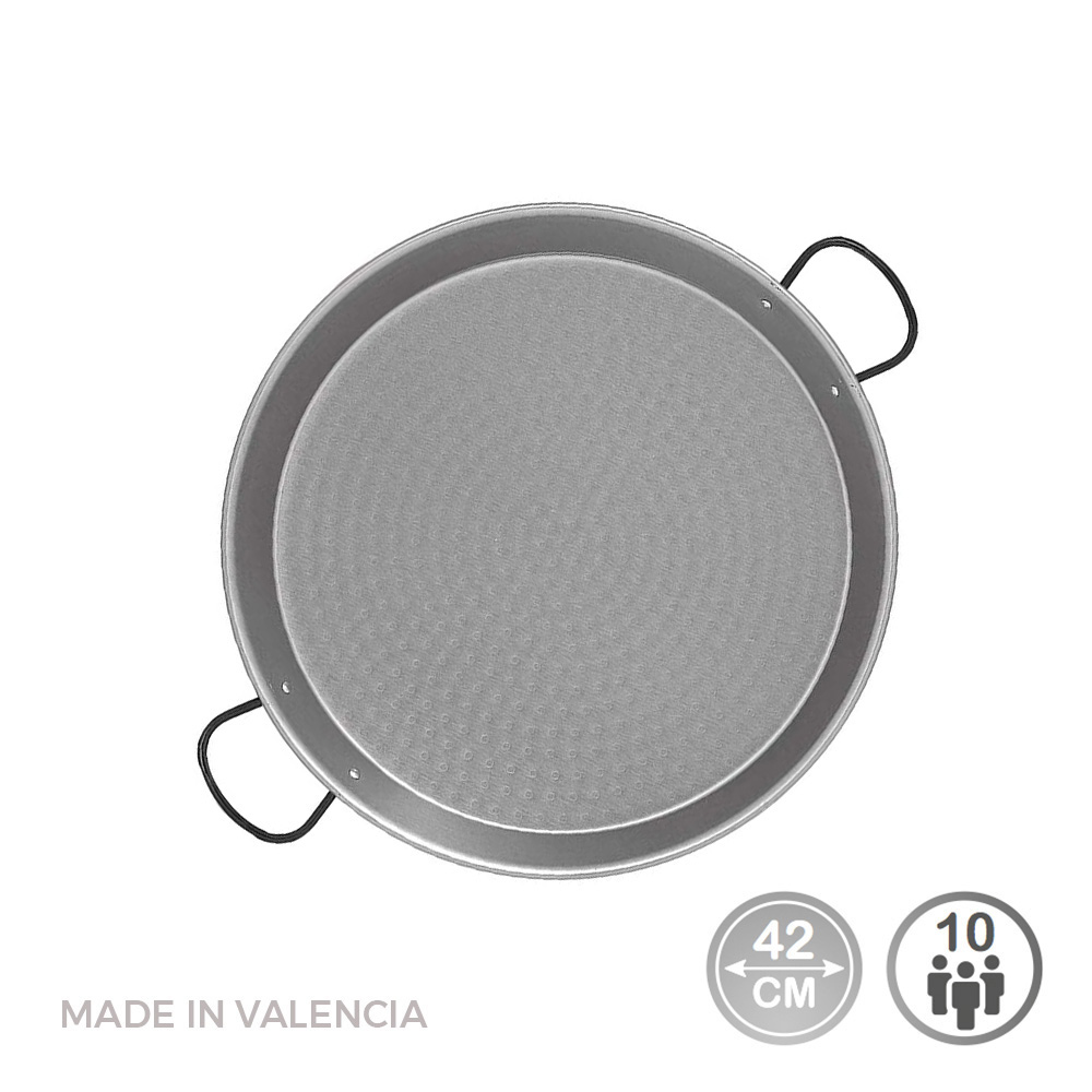 Frigideira paelha tradicional aço polido ø42cm (para 10 pessoas). vaello