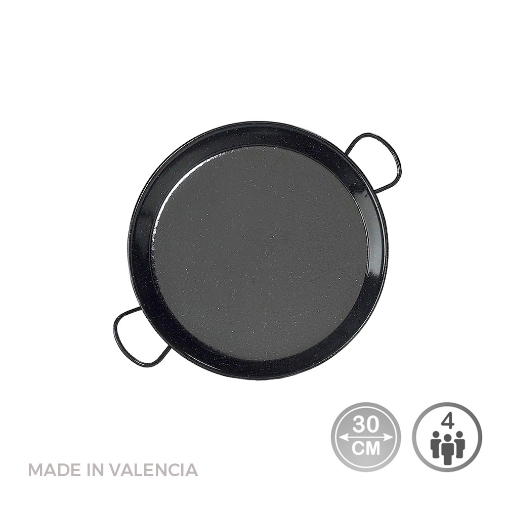 Figideira de esmaltada para indução e vitrocerâmica ø30cm (4 porções). vaello
