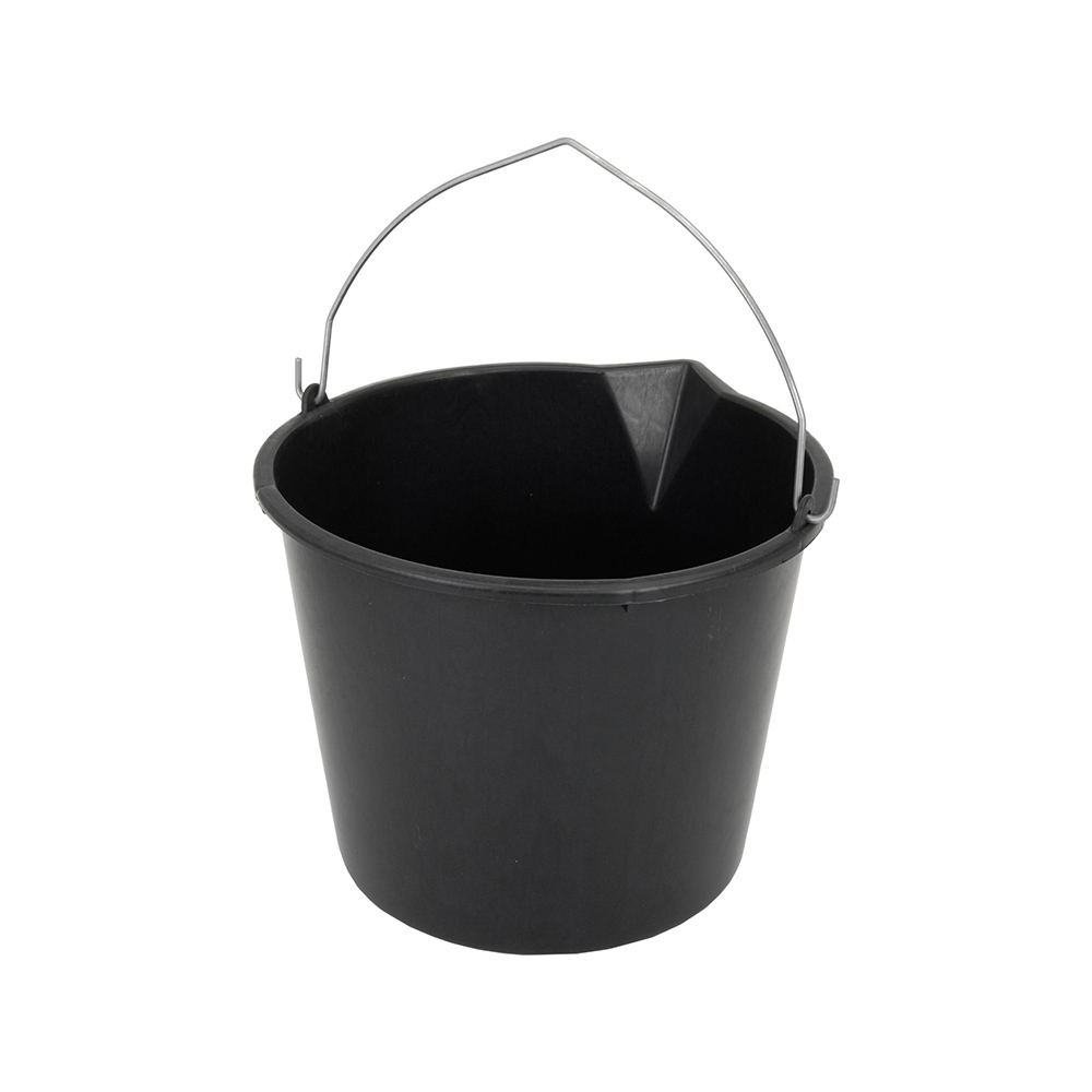 Balde preto 12l com pega
