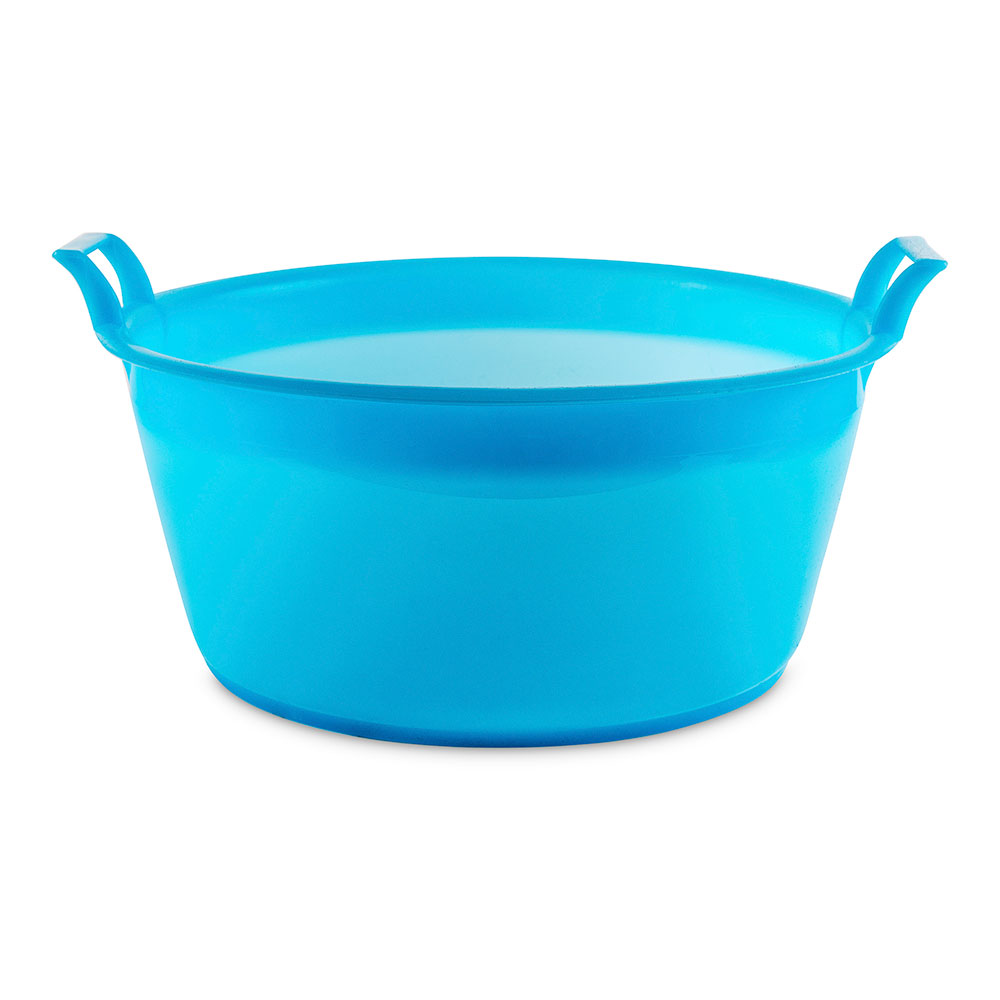 Bacia redonda 28l/50cm azul 6414 ø50x25 5cm barbosa - universal