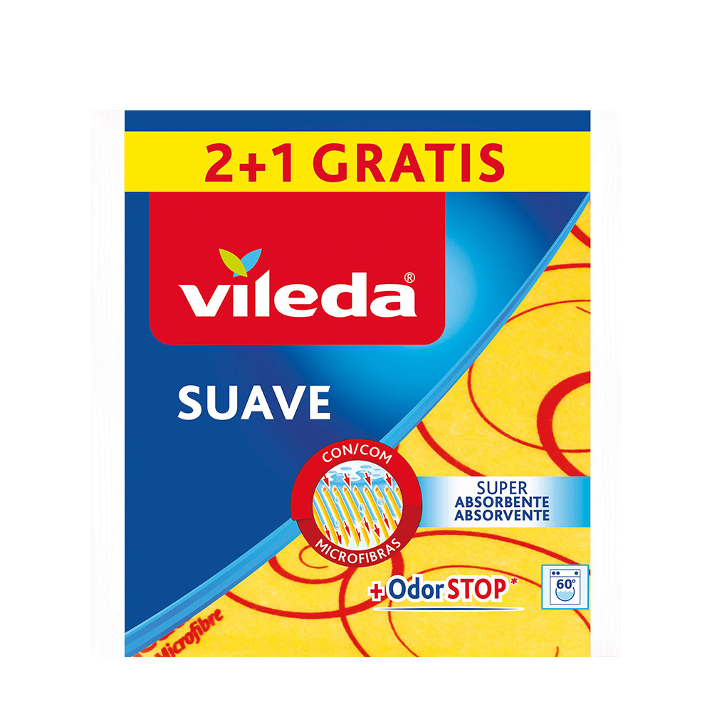 Pano amarelo suave 2+1 30% microfibra 170812 vileda