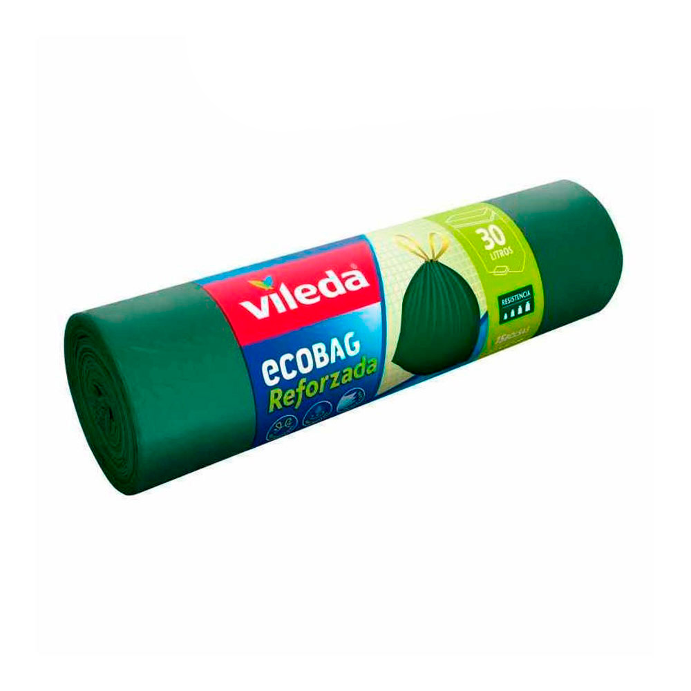 Saco para lixo ecobag 30l reforçado (15 sacos) 169303 vileda