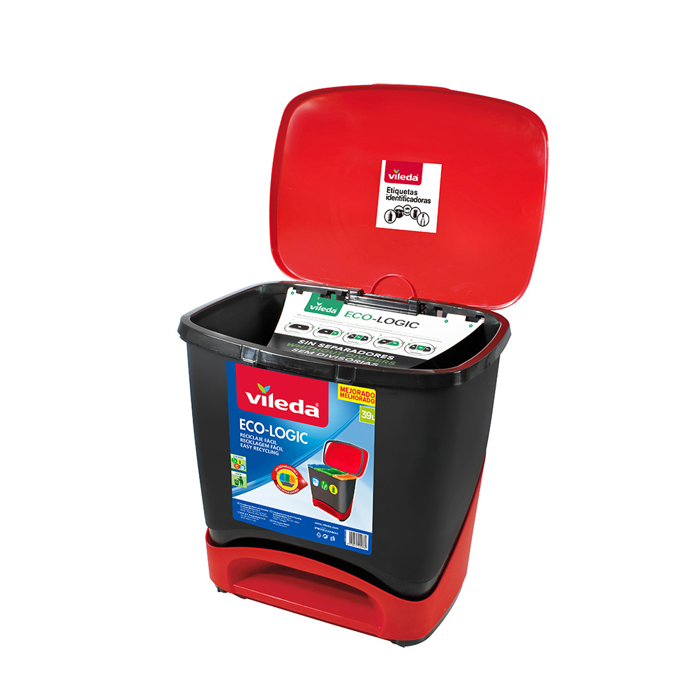 Caixote para reciclagem 142239 vileda (não inclui separadores)