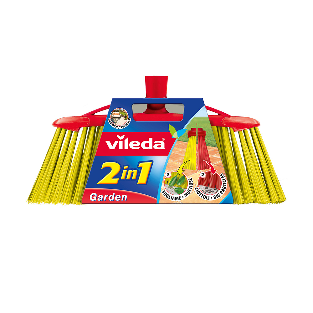 Sobresselente vassoura exteriores garden 2 em 1 112091 vileda