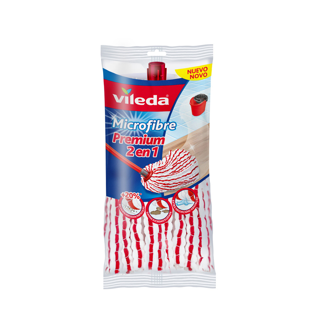 Esfregona microfibras premium 2 em 1 157943 vileda