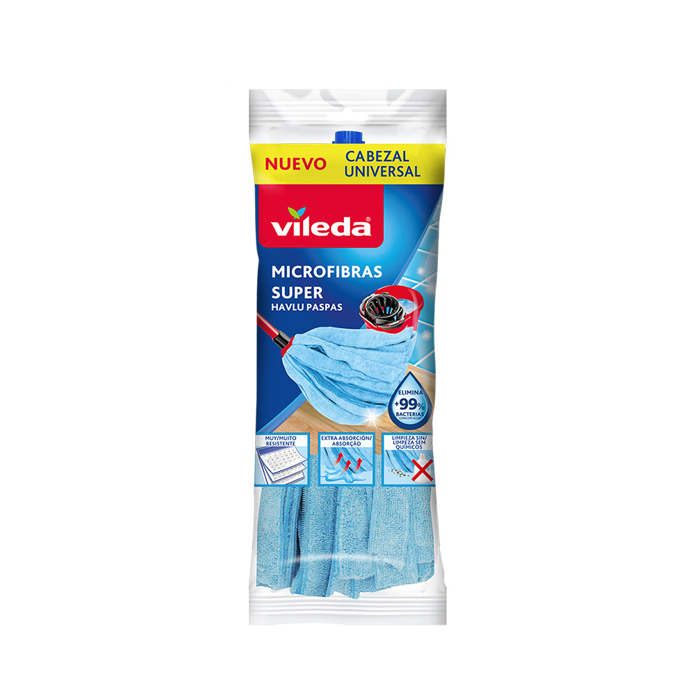 Esfregona microfibra fitas super 167433 vileda