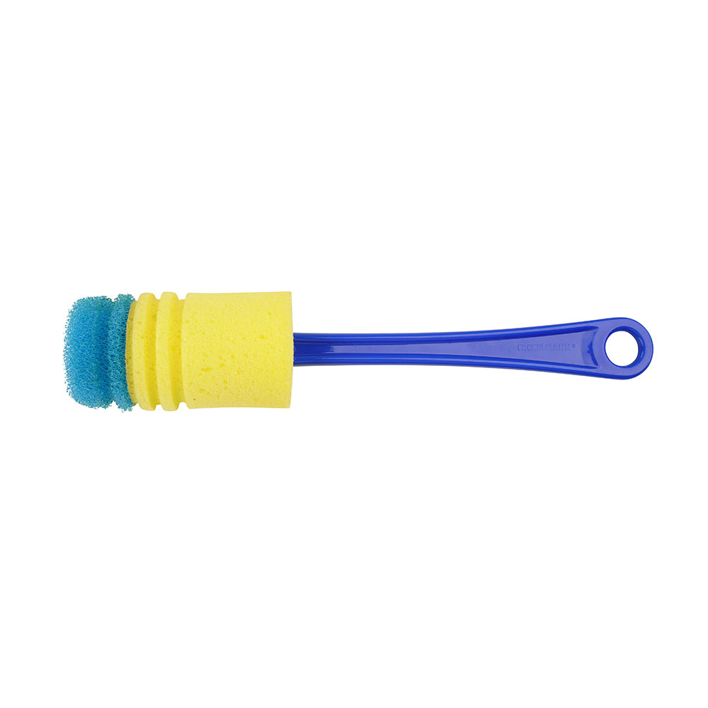 Escova para limpeza de garrafas 31cm cor azul/amarelo fackelmann