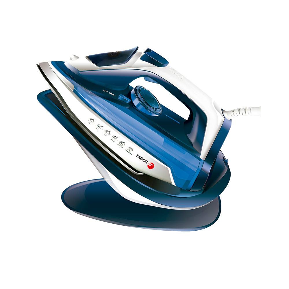 Ferro sem fios 2 em 1 com base 2600w azul fagor 16x32 5x26 5cm