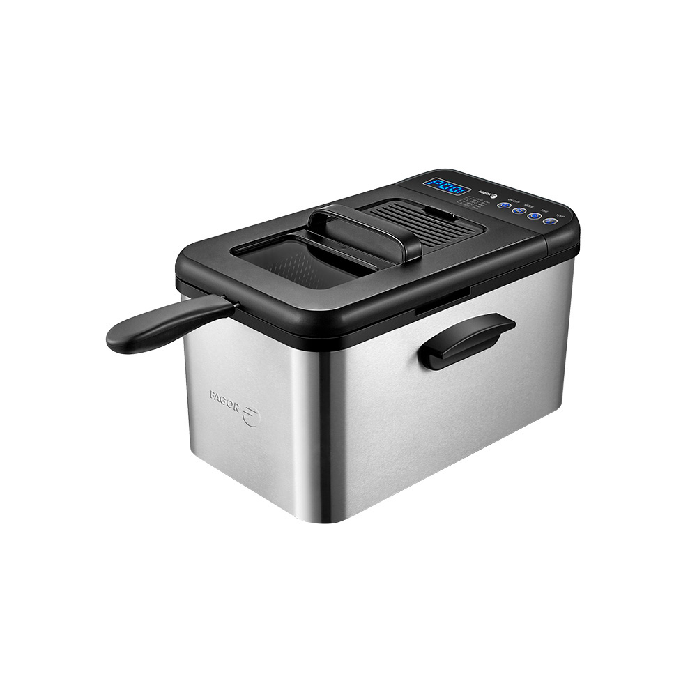 Fritadeira digital 3000w com temporizador. 4 2 l de capacidade fagor 40x25x28cm