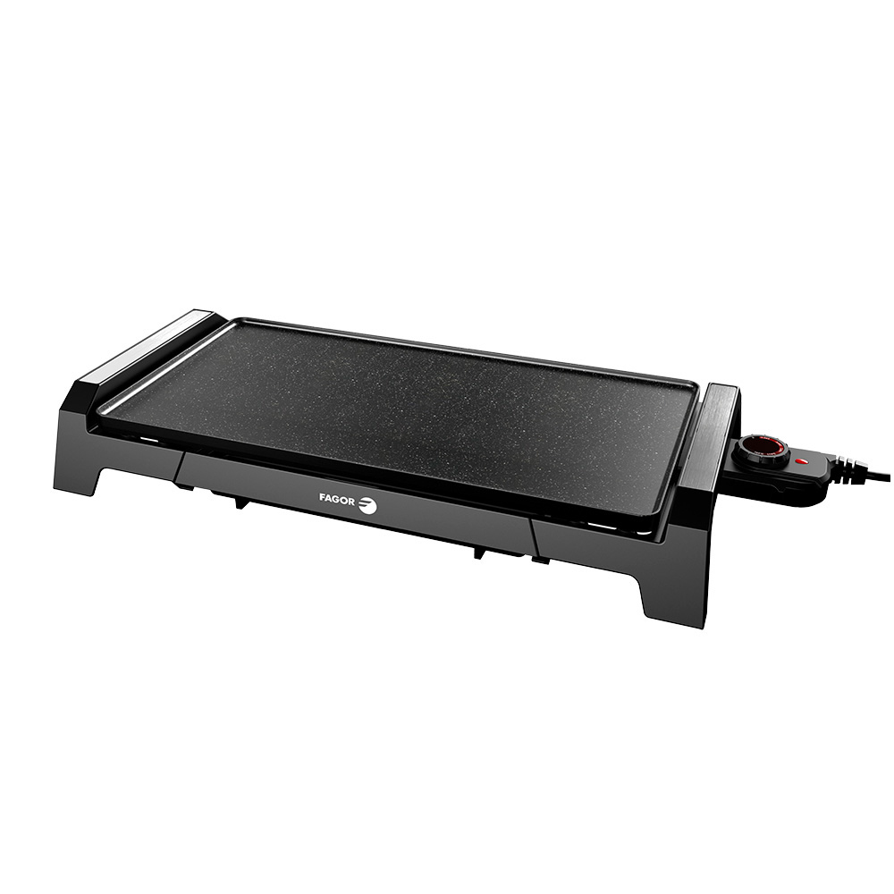 Grelhador anti-aderente efeito pedra 2200w fagor 58x27x10cm