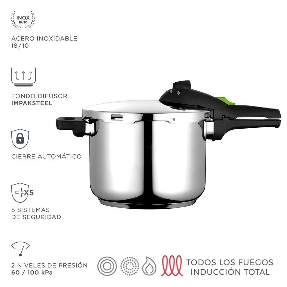 Panela super rápida rapid 4 l inox 18/10 fagor ø23x11 5cm