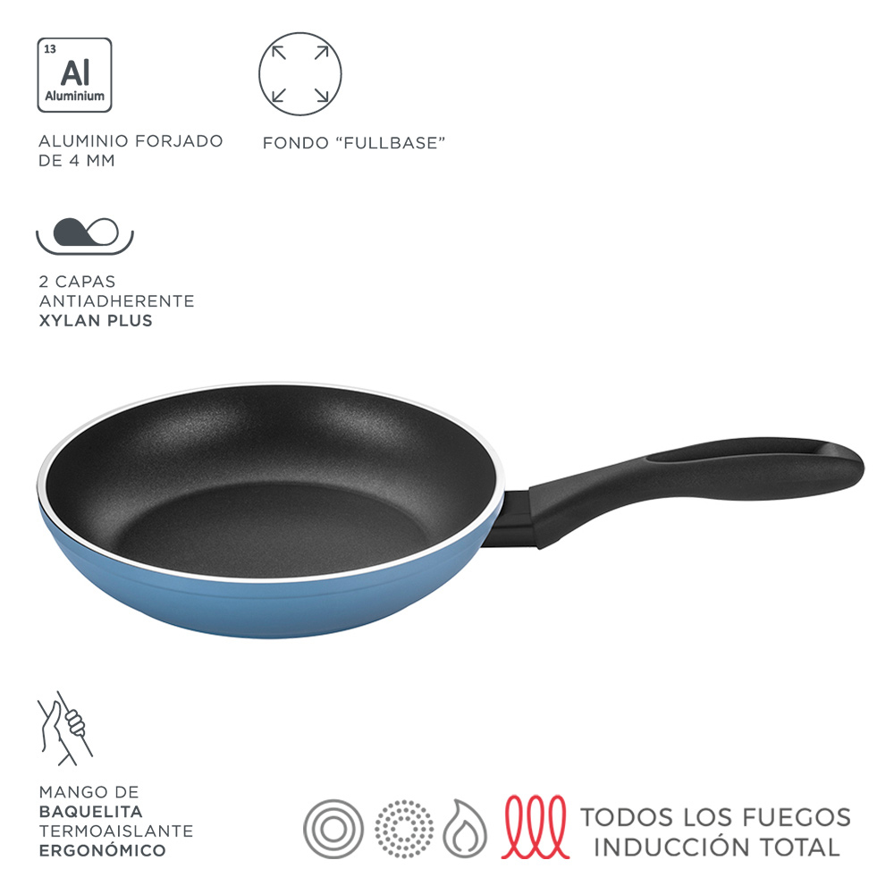 Ult. unidades frigideira máxima ø28cm azul alumínio 3004 fagor