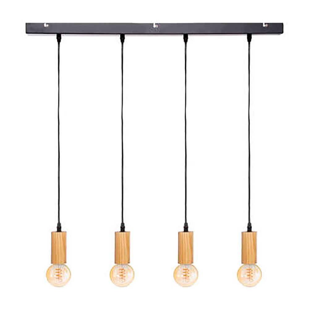 Candeeiro de teto col. ays  e27 60w cor preto/bege 110x100cm